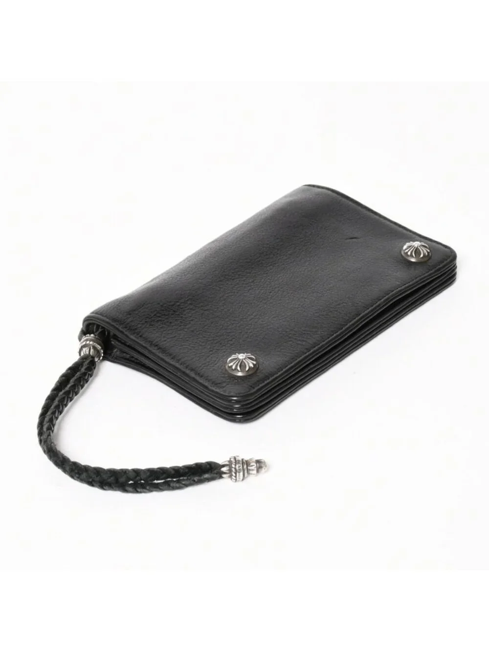 Chrome Hearts Strap Wallet Bifold Crossball Black